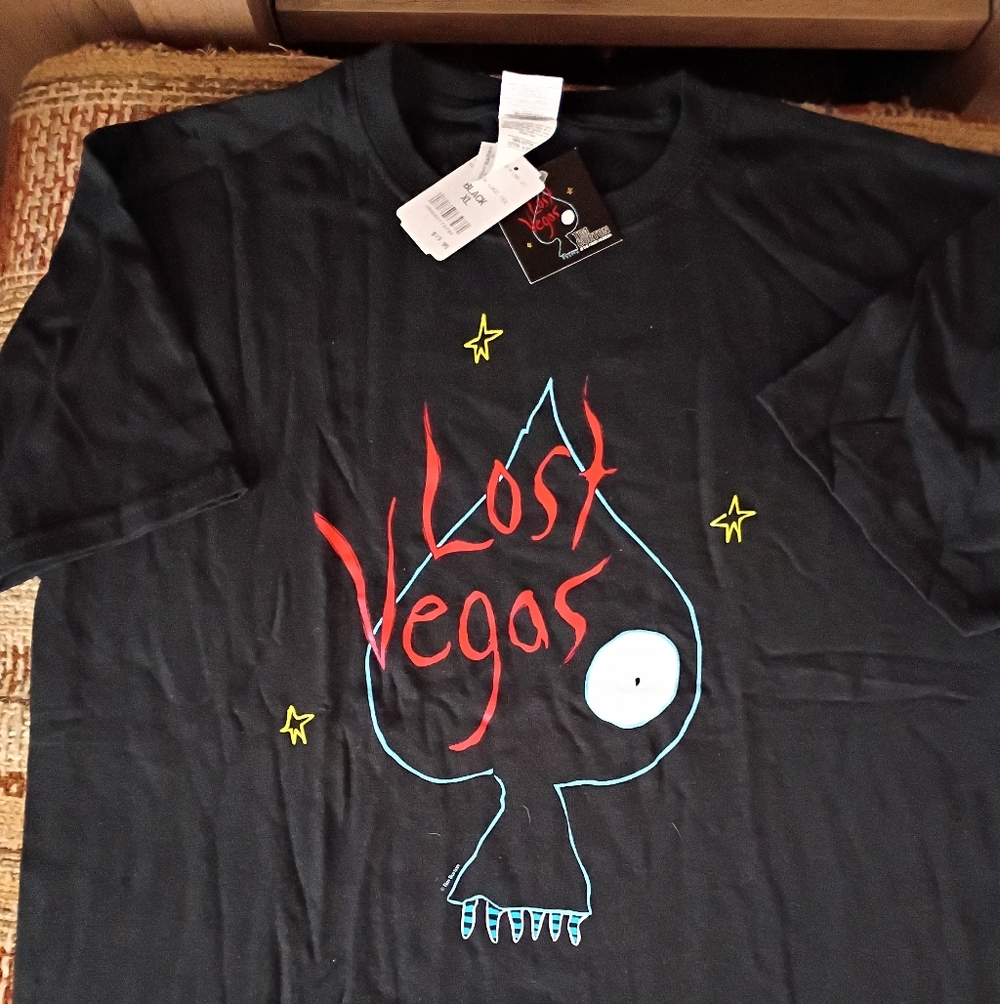Lost Vegas Graphic Black Tee Tim Burton